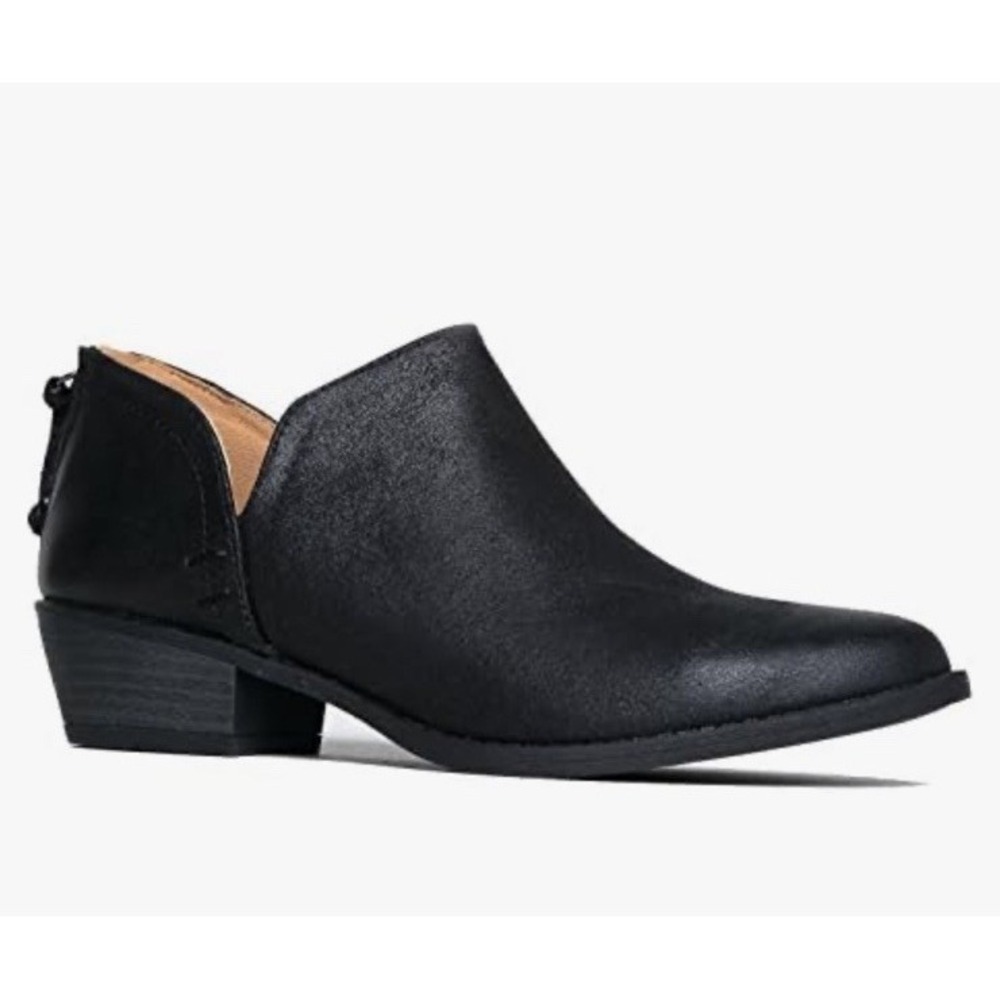 J.Adams Chronos Women's Western Cutout Ankle Bootie Black sz‎ 6.5 NEW